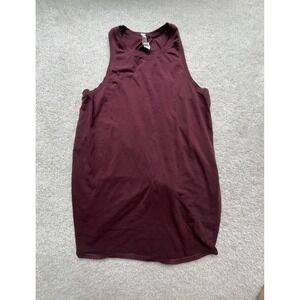 Lululemon Size 8 Athletic Top Open Up Tank Women Maroon Red Sleeveless Open Back